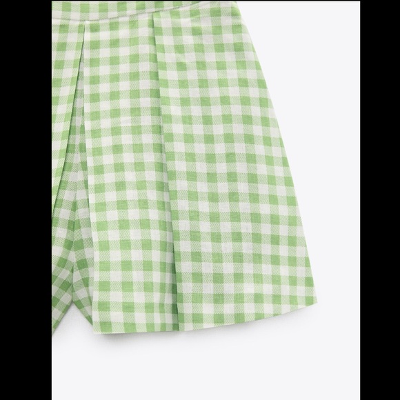 Zara GINGHAM SKORT - Picture 8 of 8